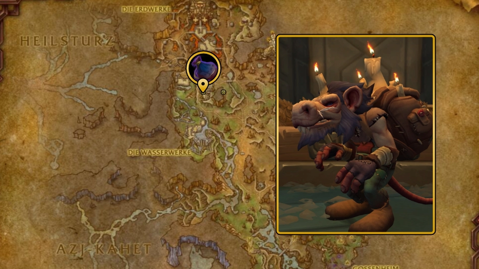 Die Strahlen der Flamme Karte